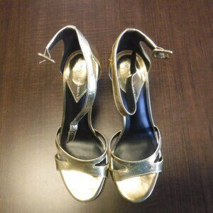 7.5 Strappy Gold Heel Sandals Antonio Melani NWT $110